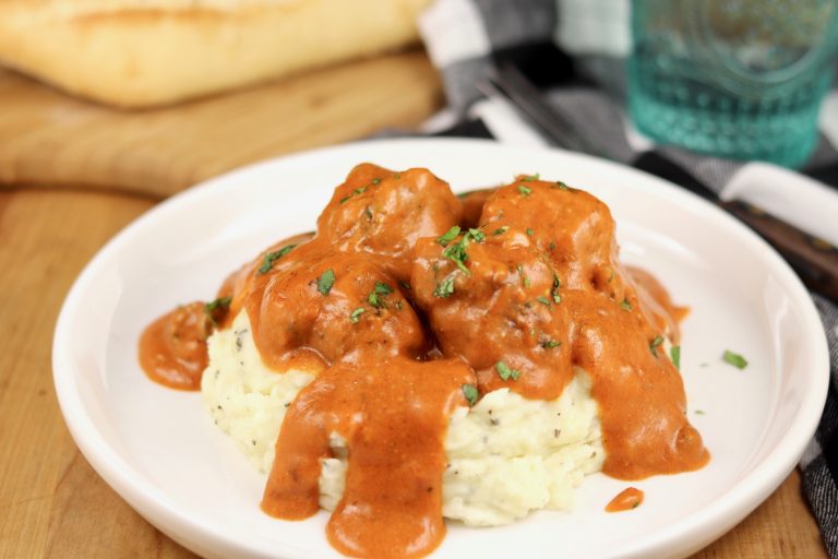 Swedish Meatballs with mashed potatoes
