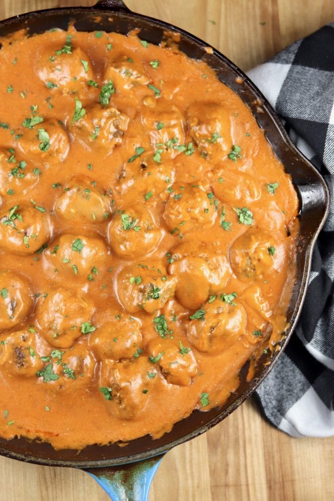Swedish Meatballs in a skillet