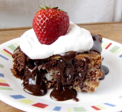 Chocolate Marble Coconut Cream Cake