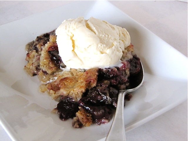 Fresh Cherry Cake Mix Cobbler