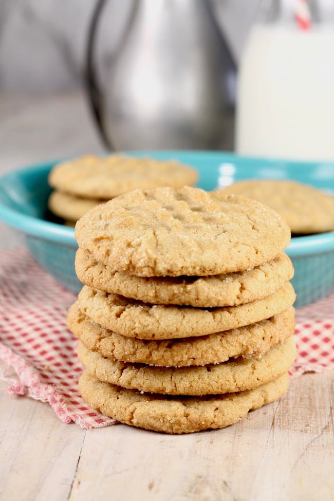 Stack of Classic Peanut Butter Cookies 