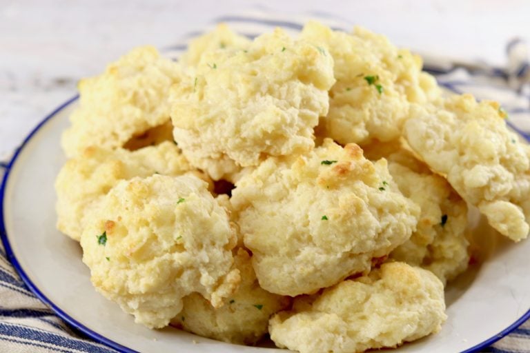 Cheddar Biscuits on a white plate