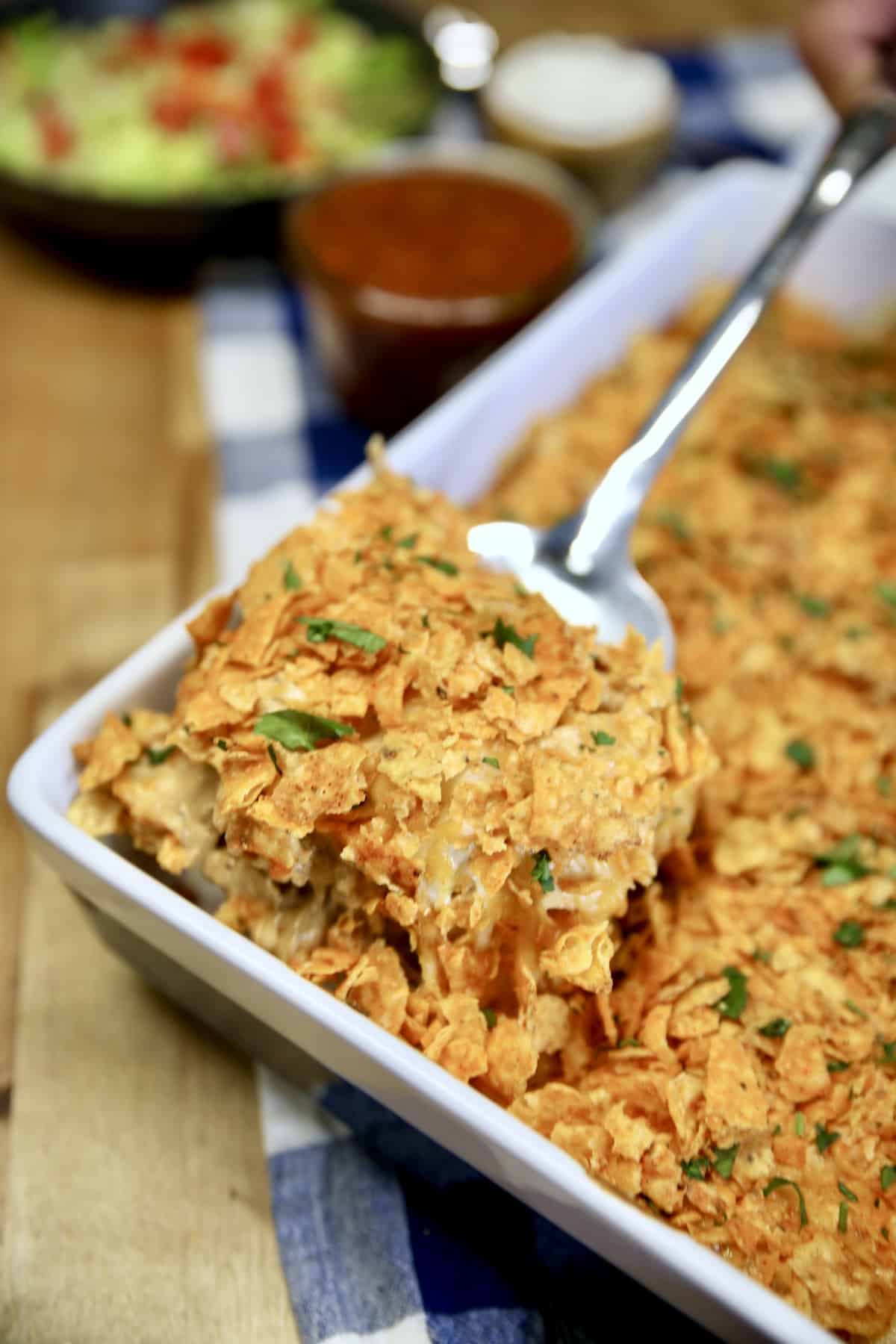 Spatula of Doritos Chicken Casserole.