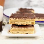 sliced chocolate toffee bars