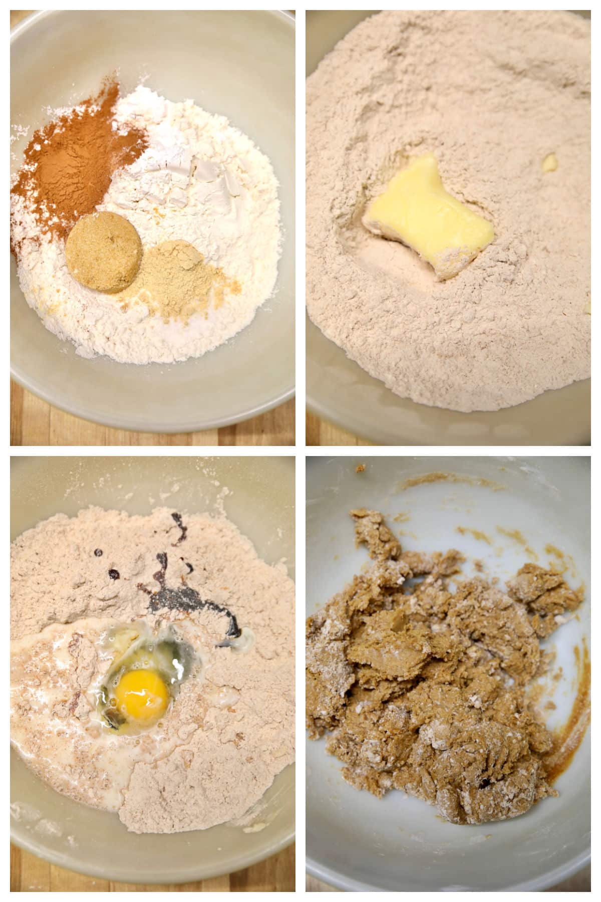 Collage making gingerbread scones.