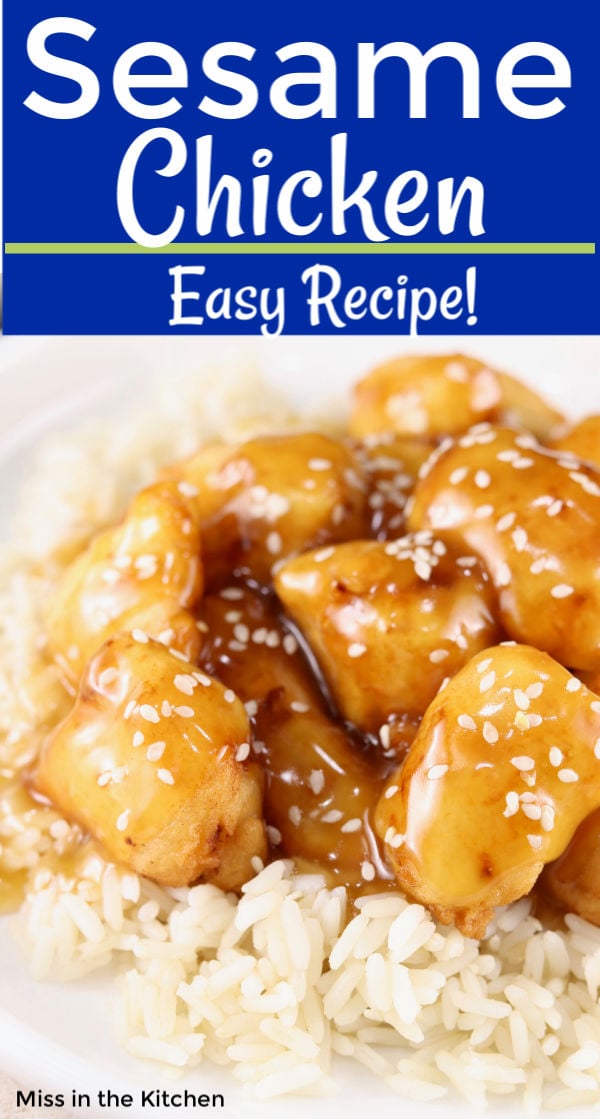 Text overlay sesame chicken