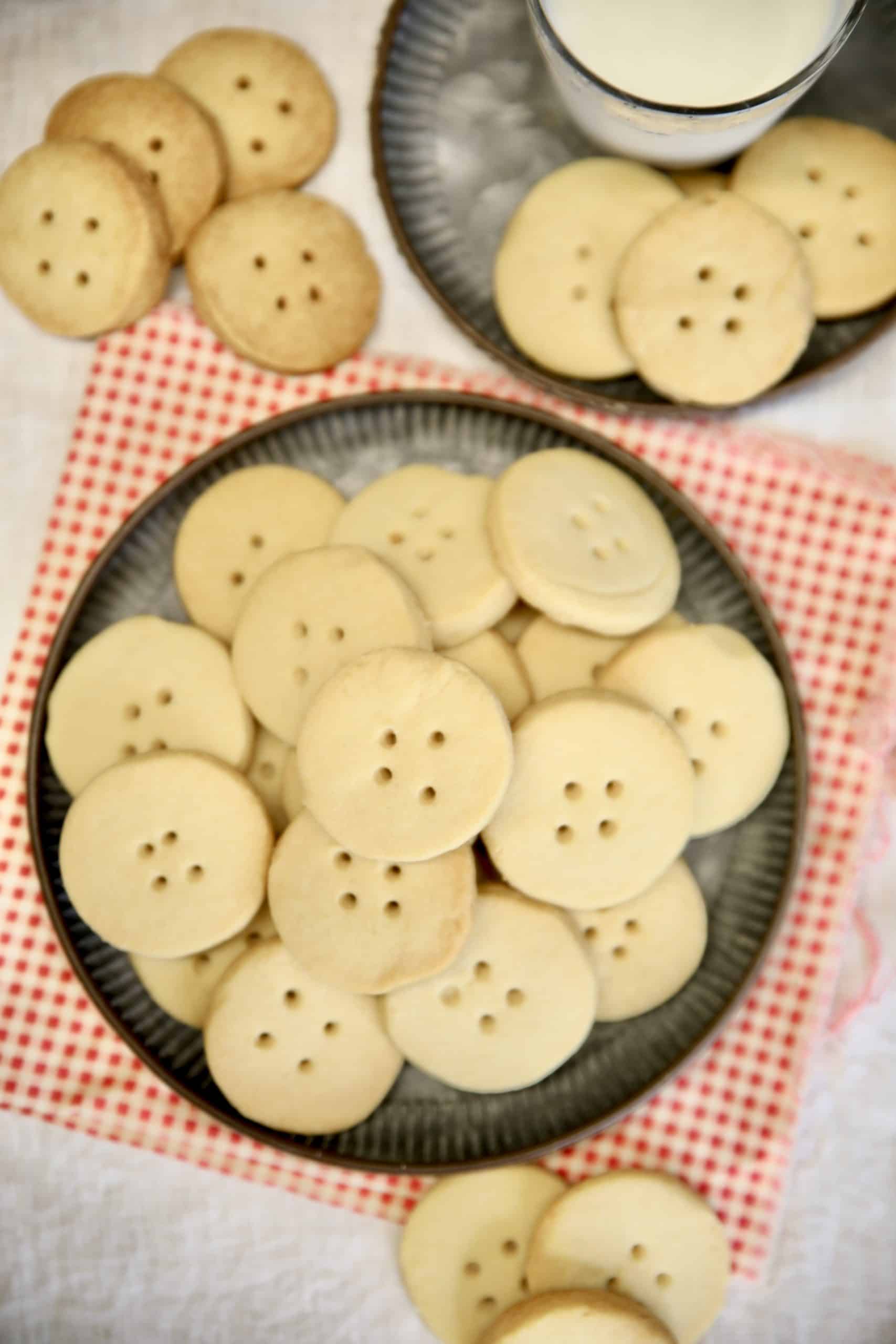 Platter of shortbread cookies.