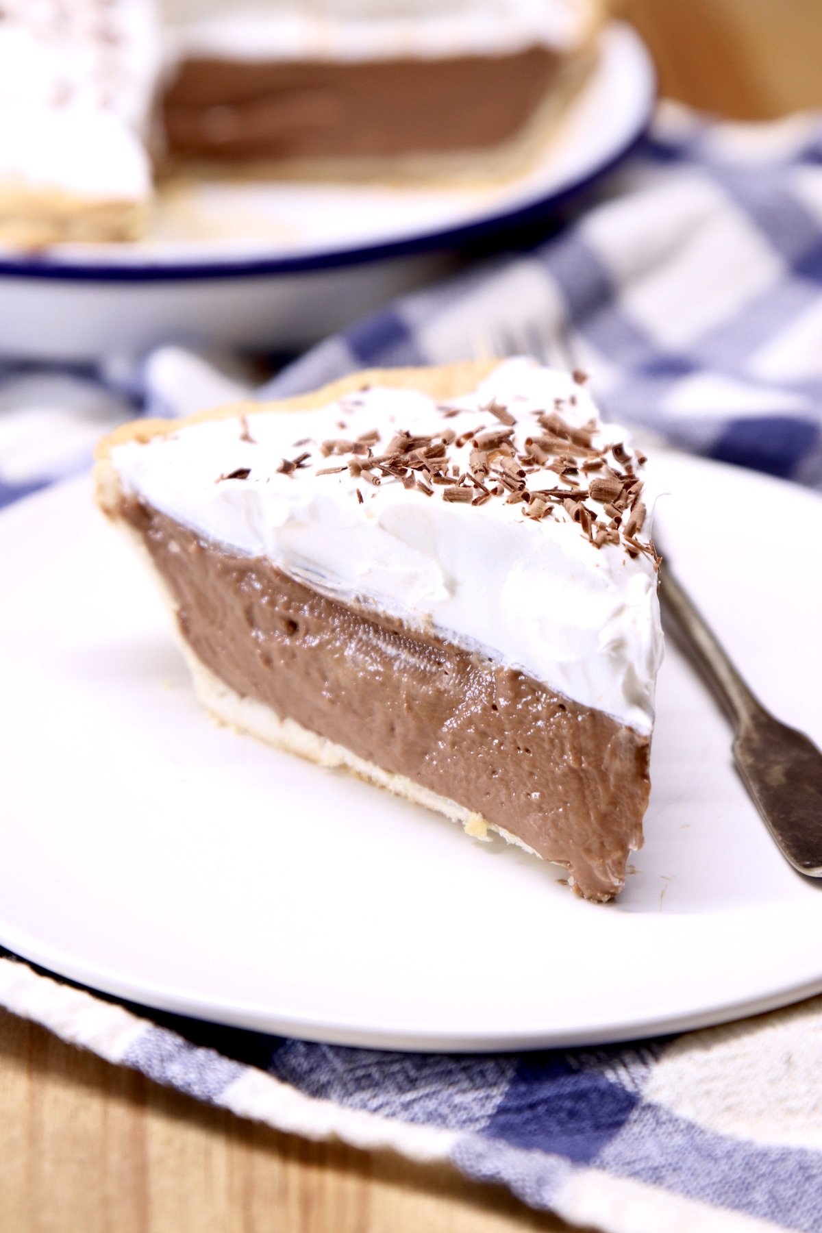slice of chocolate pie