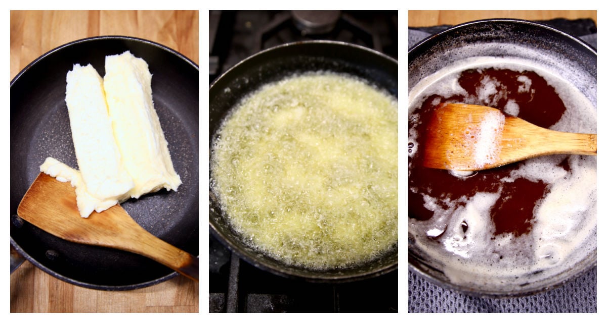 collage - making brown butter