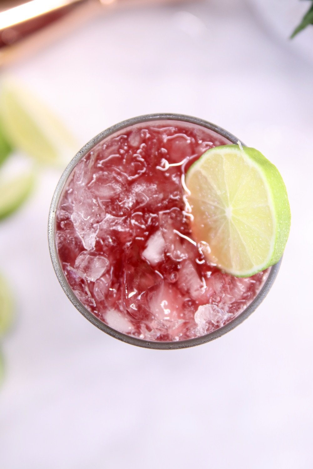 Pomegranate Margarita - overhead view