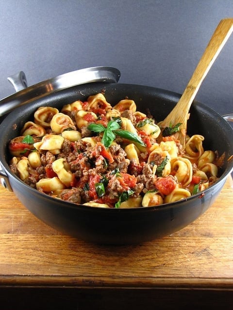 Easy Cheese Tortellini with Meat Sauce | Miss in the Kitchen