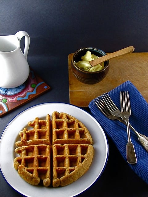 Whole Grain Waffles from www.missinthekitchen.com