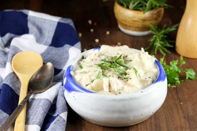 Homemade Chicken and Dumplings Recipe ~ MissintheKitchen.com