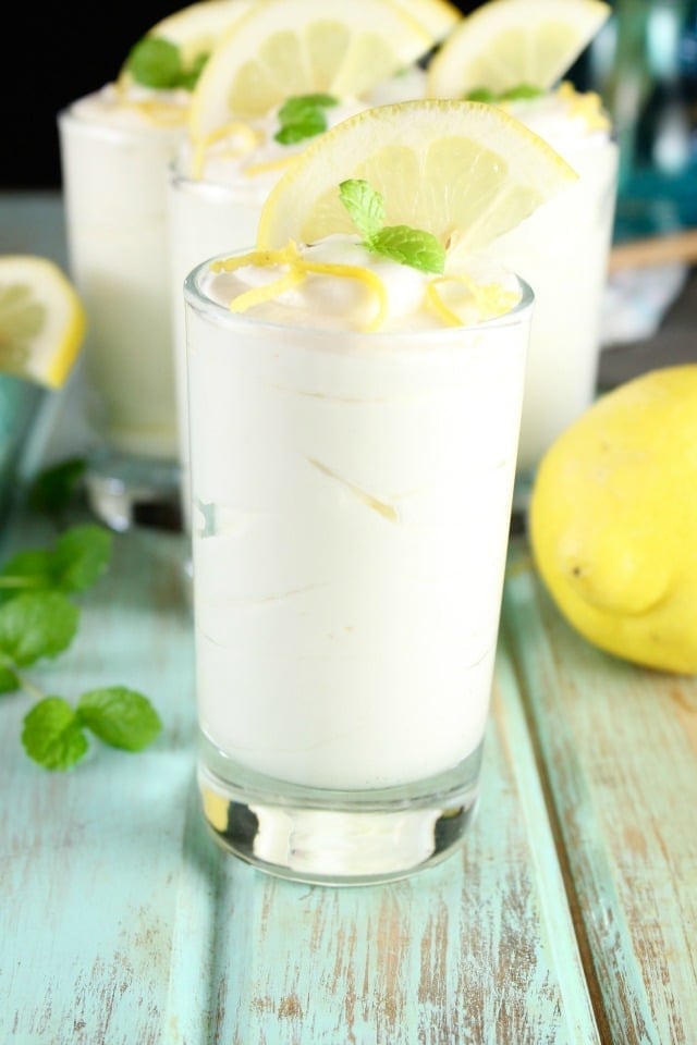 Lemon Cheesecake Mousse No Bake Dessert Recipe from MissintheKitchen.com