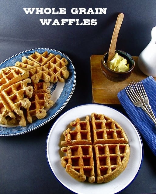 Whole Grain Waffles from www.missinthekitchen.com