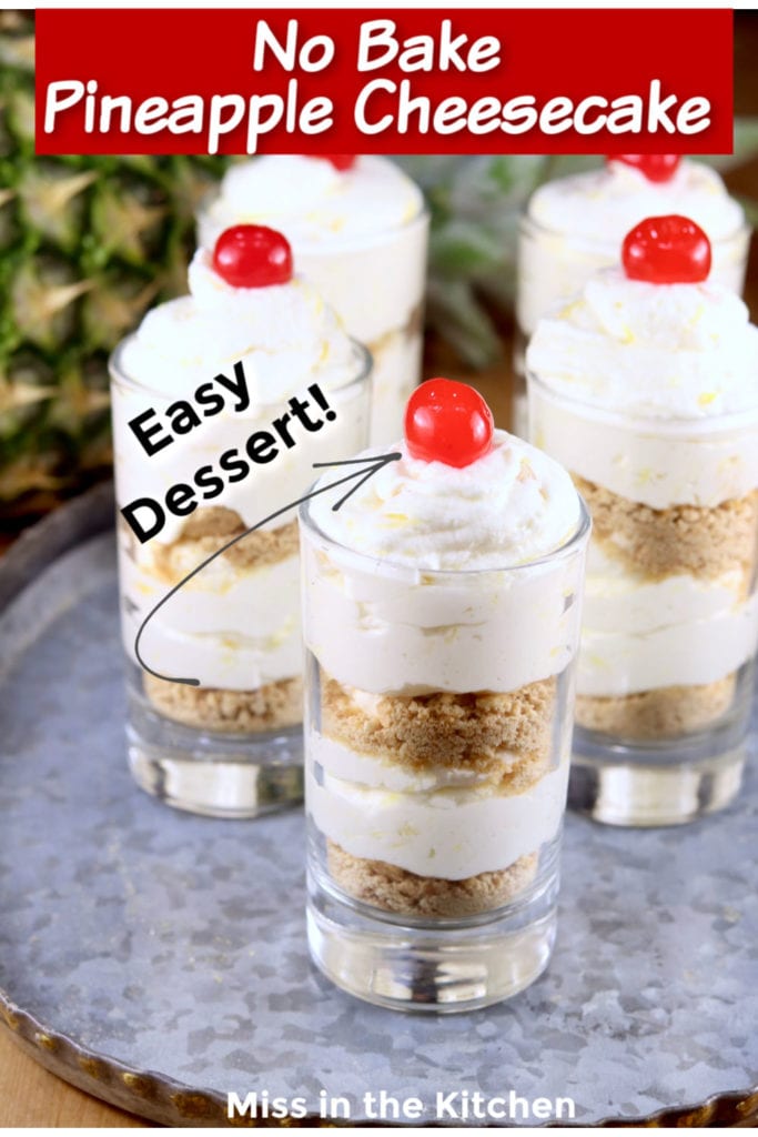 NO BAKE PINEAPPLE CHEESECAKE