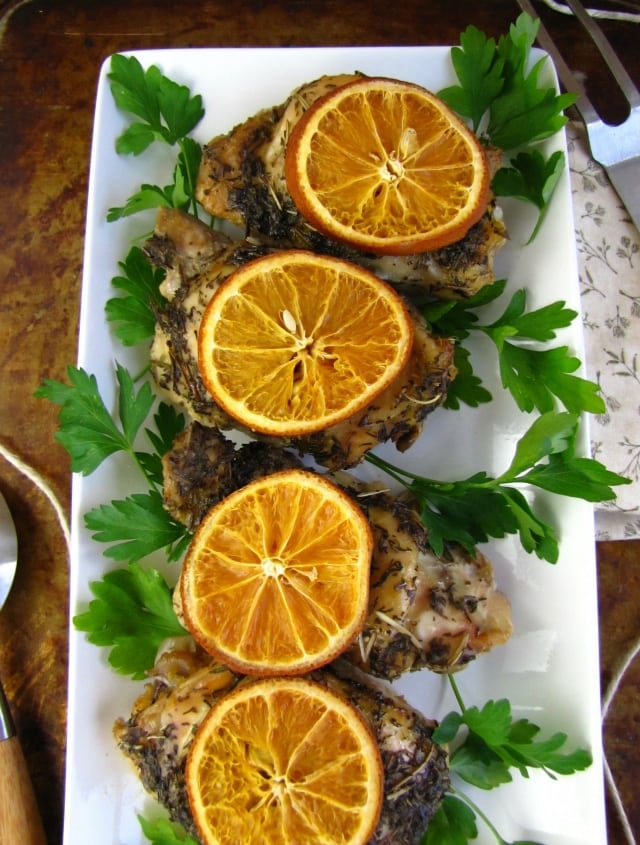 Savory Citrus Chicken Slow Cooker Recipe from Miss in the Kitchen