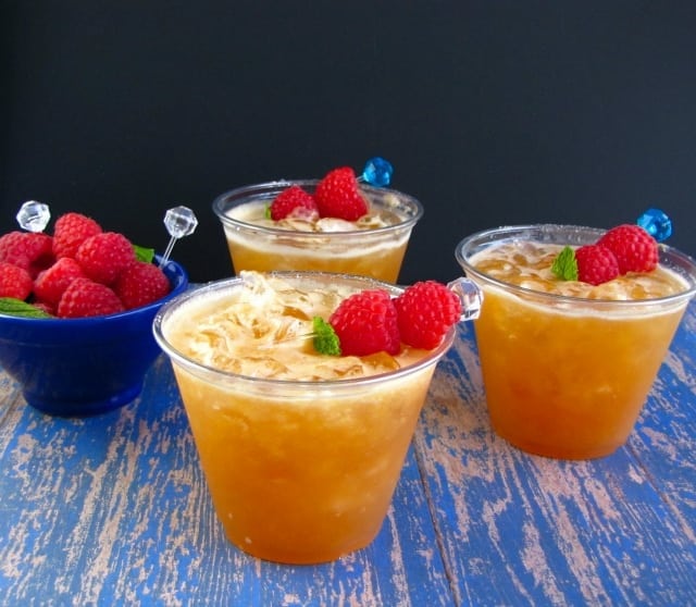 Virgin Peach & Raspberry Bellinis