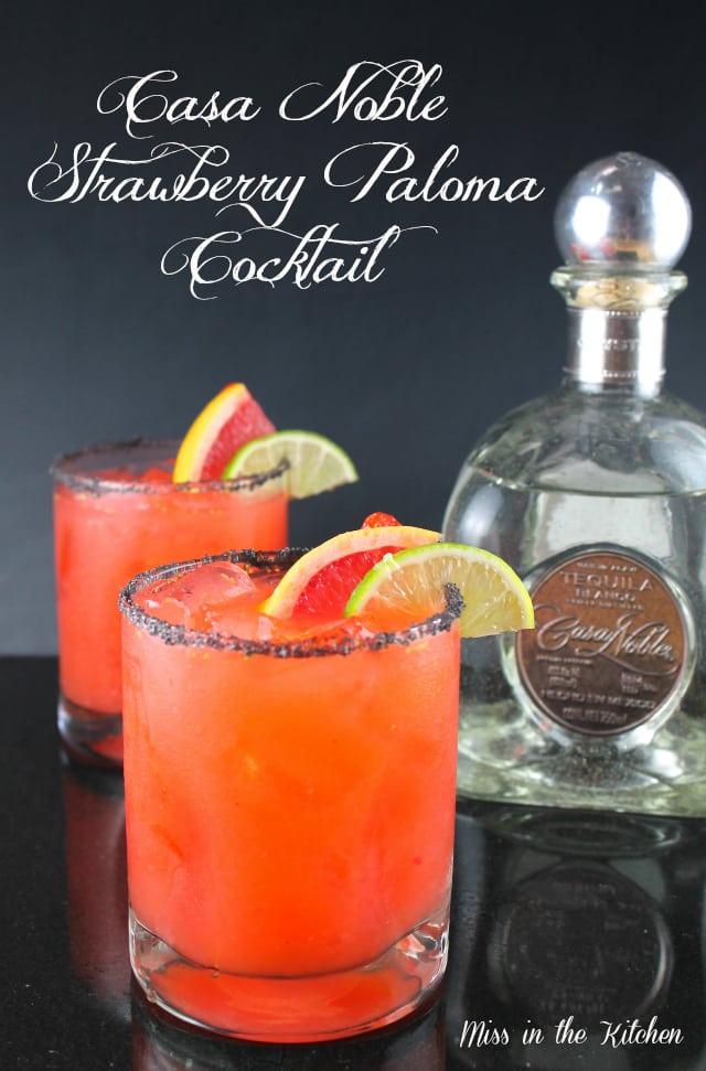 Strawberry Paloma Cocktail Recipe from Miss in the Kitchen