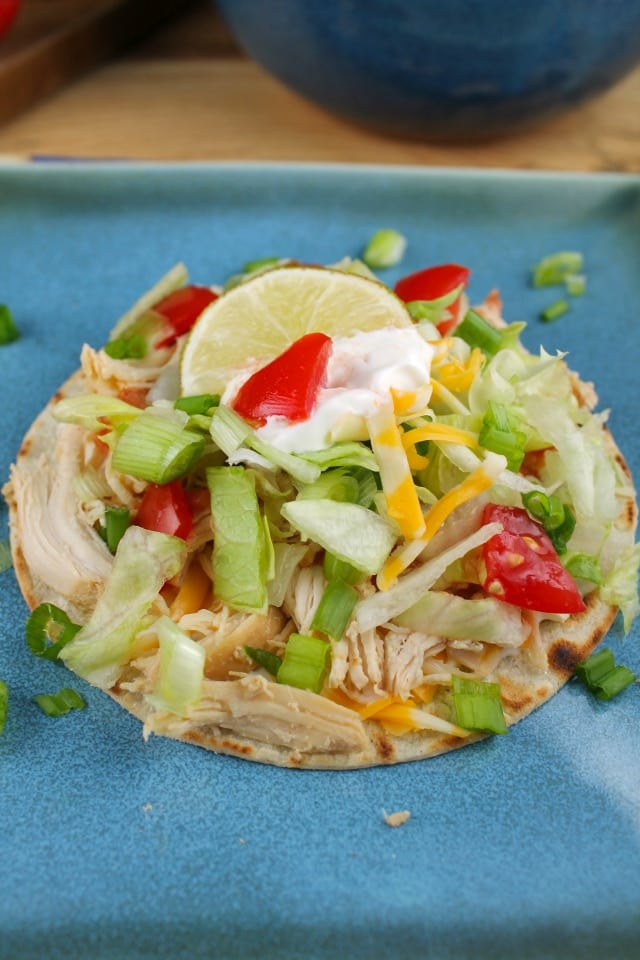 marg chicken tostada