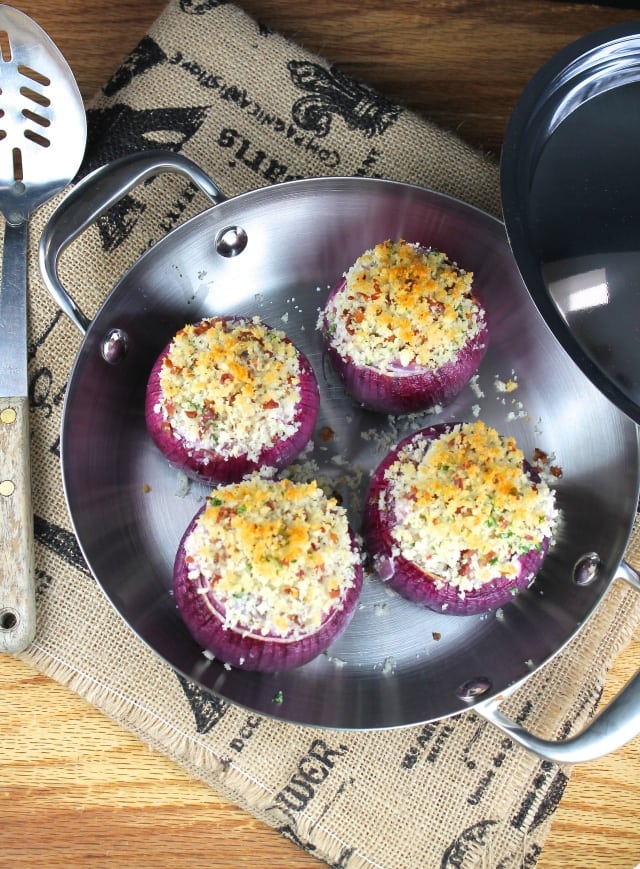 creamy roasted red onions for anolon
