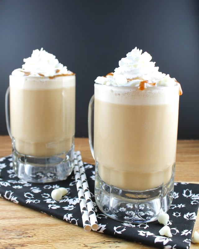 white chocolate-caramel frappuccino