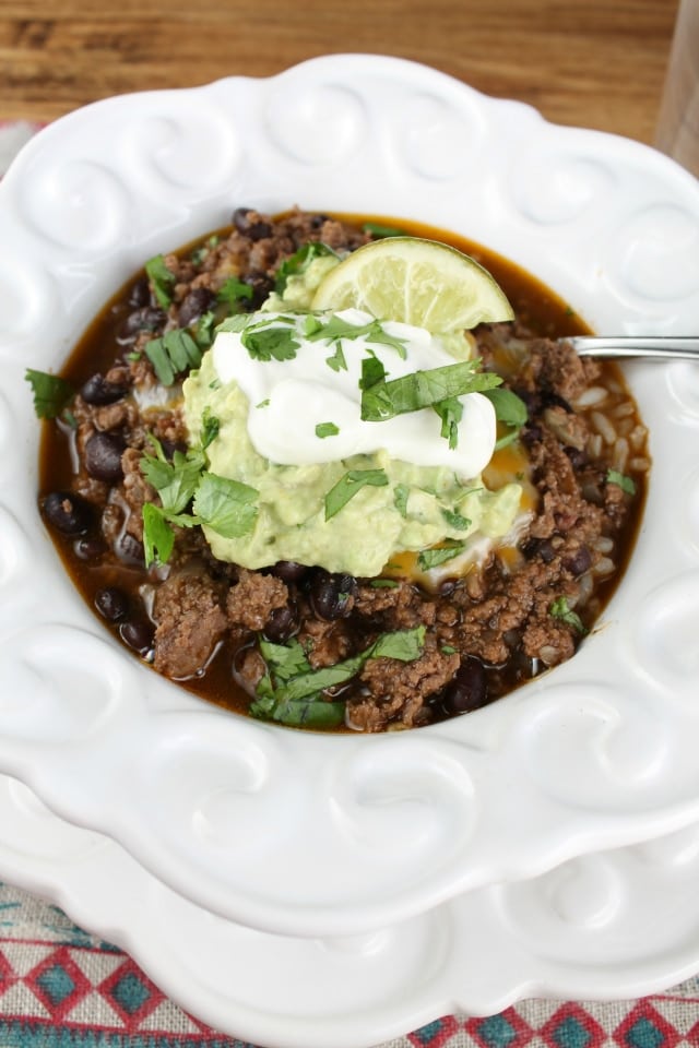 Easy Taco Chili www.missinthekitchen.com