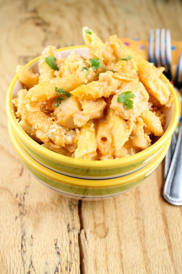Creamy Swiss & BBQ Chicken Penne Pasta