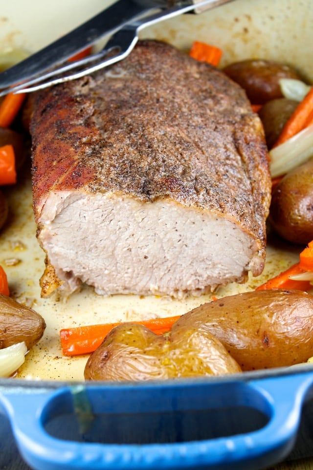 Barbecue Dry Rubbed Roasted Pork Loin from Miss in the Kitchen