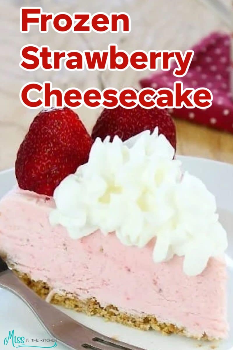 Strawberry cheesecake slice - frozen.