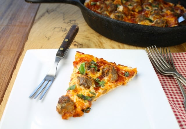 Pesto Meatball Pizza