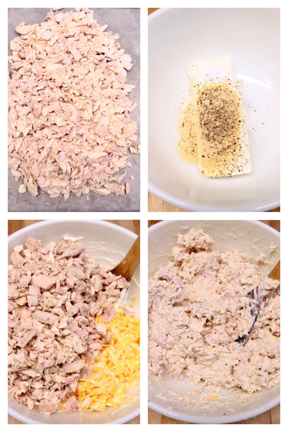 making creamy chicken enchilada filling.