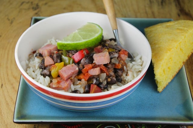 Ham with Orca Beans and Rice