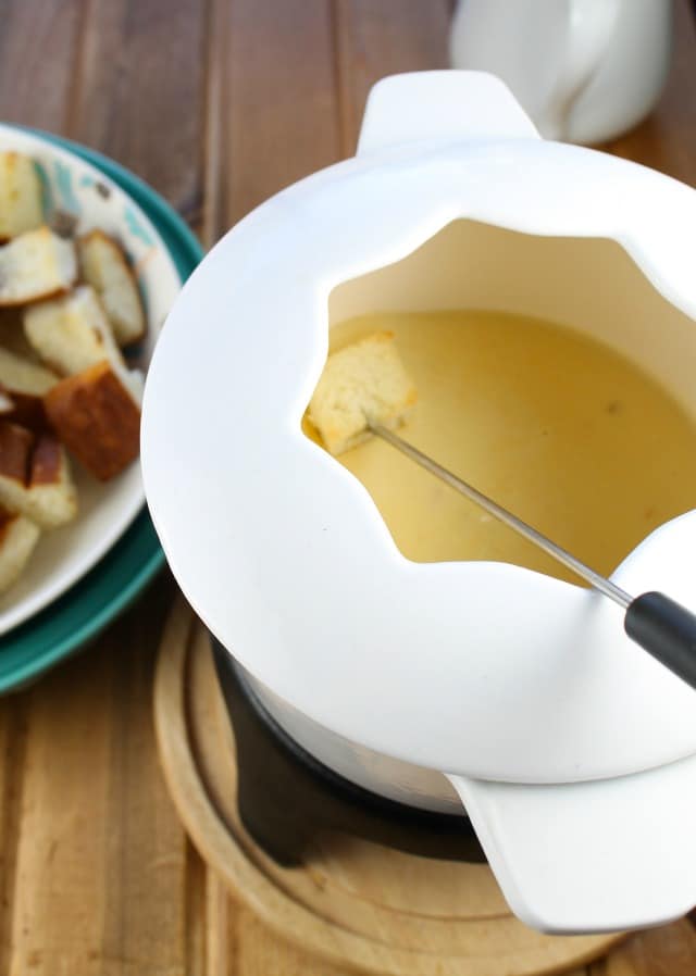 Three Cheese Fondue from Miss in the Kitchen #ProgressiveEats