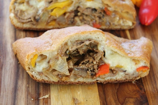 Easy Cheesesteak Stromboli from missinthekitchen.com