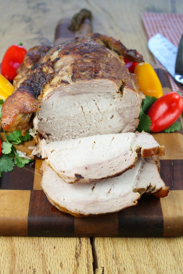 A delicious Apple Butter Braised Pork Loin ~ recipe found at missinthekitchen.com