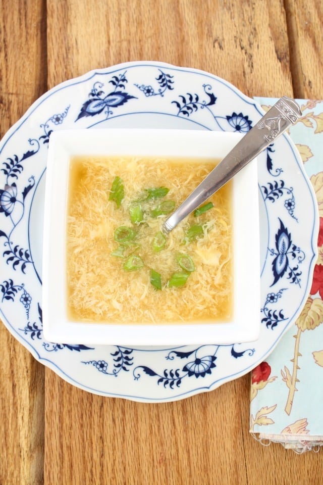 Egg Drop Soup from Miss in the Kitchen ~ A delicious and easy recipes that is better than take out! #ProgressiveEats
