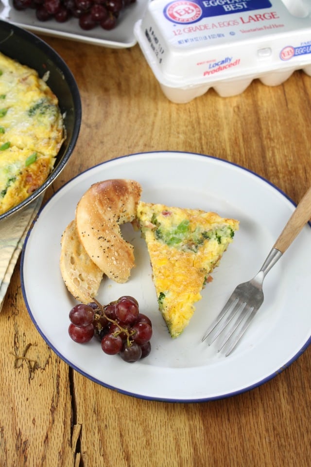 Ham & Broccoli Frittata from missinthekitchen.com