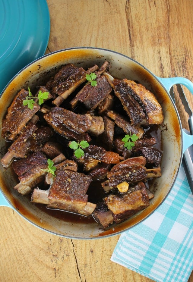 Peach and Ginger Braised Short Ribs Recipe from Miss in the Kitchen