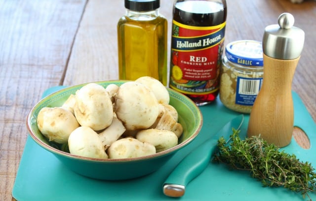 Ingredients for Red Wine Braised Mushrooms