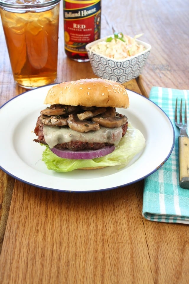 Red Wine Braised Mushroom Burgers from Miss in the Kitchen