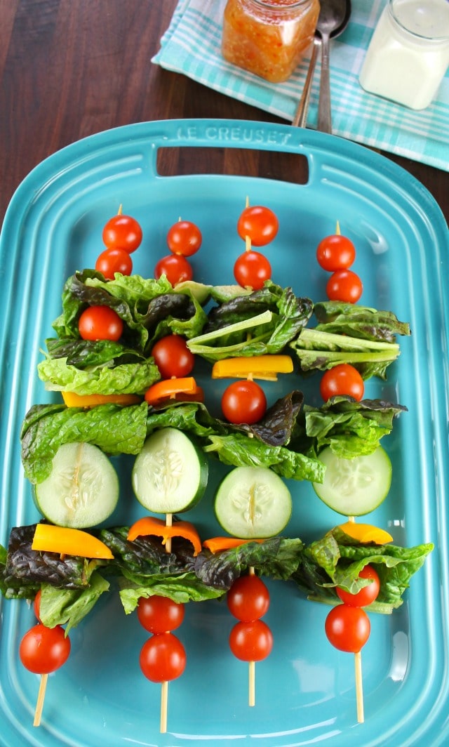 Salad Kebabs for #ProgressiveEats from missinthekitchen.com