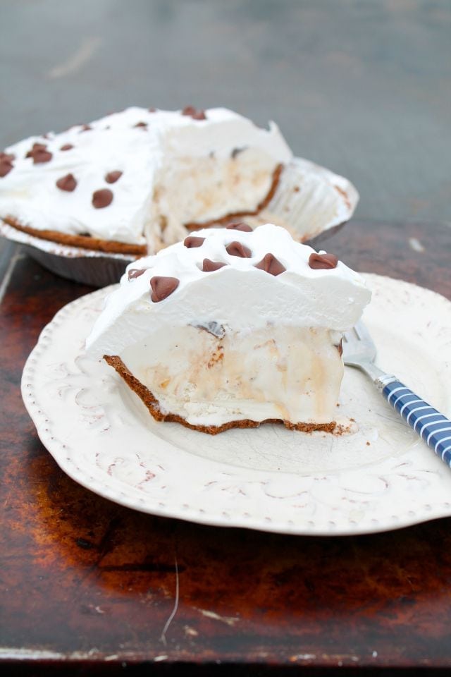 Salted Caramel Hazelnut Ice Cream Pie from Miss in the Kitchen