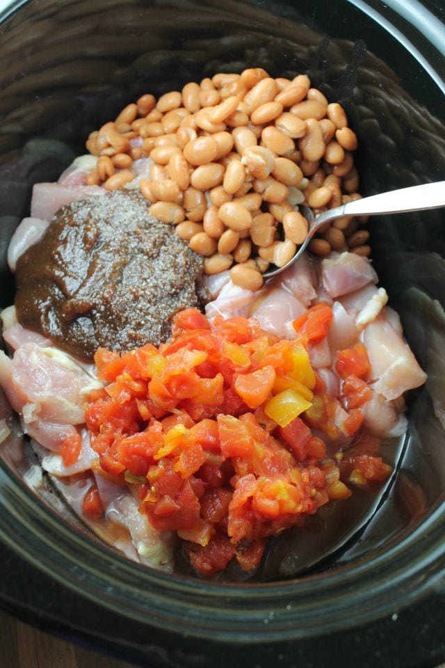 5 Ingredient Mexican Chicken Slow Cooker Recipe ~ missinthekitchen