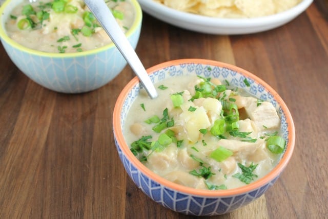 Cheesy Chicken Chili from miss in the kitchen