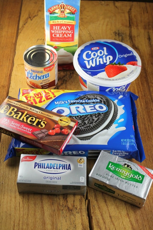 Ingredients for No Bake Fudge Bottom Ca