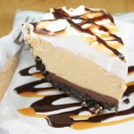 No Bake Fudge Bottom Caramel Pie #WayfairPieBakeOff missinthekitchen.com