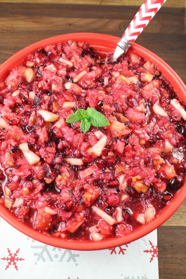 Cranberry Salad Recipe for holiday dinners from Miss in the Kitchen