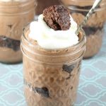Mocha Brownie Trifles Dessert Recipe from MissintheKitchen.com #sponsored