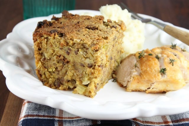 Sausage and Cornbread Dressing Recipe from missinthekitchen